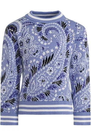 Etro Paisley intarsia-knit cotton jumper