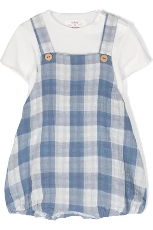 TEDDY & MINOU Gingham-check T-shirt and shorties