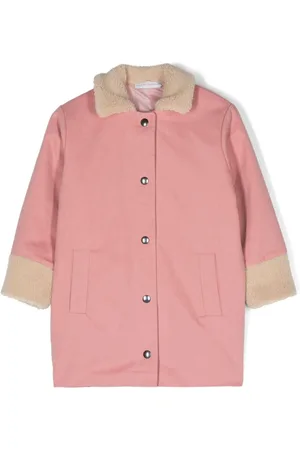 There Was One Kids Faux shearling-trim padded coat