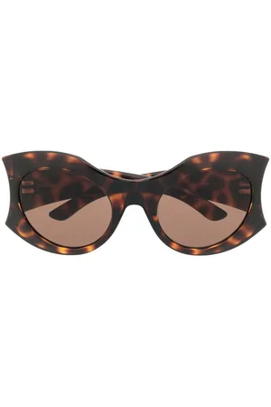 Balenciaga Hourglass tortoiseshell-effect oversize-frame sunglasses