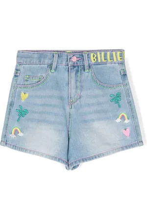Billieblush Embroidered-motif denim shorts