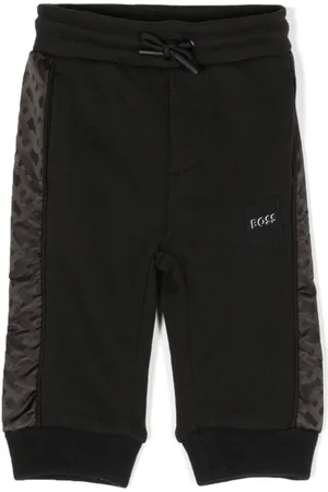 HUGO BOSS Logo-patch drawstring track pants
