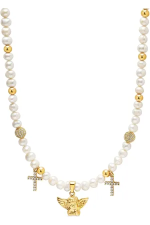 Nialaya Freshwater-pearl charm necklace