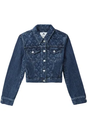 Marine Serre Deadstock Moonogram-pattern denim jacket