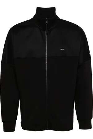Calvin Klein Logo-patch zip-up sweatshirt
