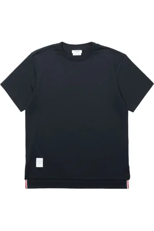 Thom Browne Slide Slits Relaxed Navy Tee