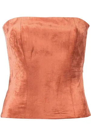 FORTE FORTE Corset-style velvet top