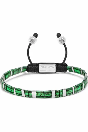 Nialaya Logo-engraved beaded bracelet