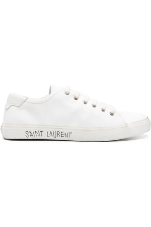 Saint Laurent Malibu distressed lace-up sneakers