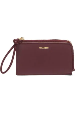 Jil Sander Giro logo-stamp leather cardholder