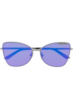 Balenciaga Logo-plaque butterfly-frame sunglasses