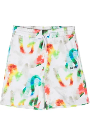 Msgm Watercolour cotton shorts