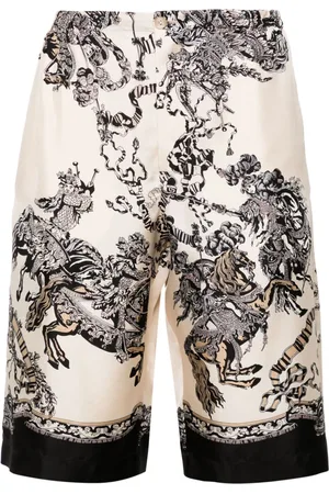 Gucci Baroque-print silk shorts