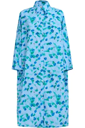 Marni Reverie-print cotton shirtdress