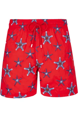 Vilebrequin Mistral Starfish Dance-embroidered swim shorts