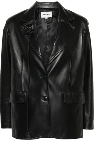Seen Users Chest Rose leather blazer
