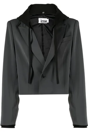Izzue Layered hooded blazer