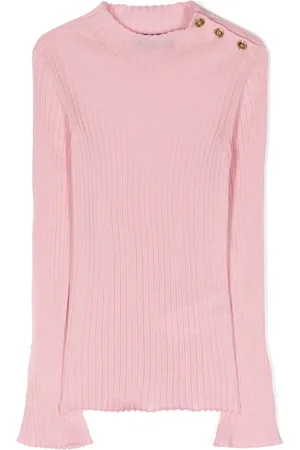 VERSACE Medusa-button ribbed jumper