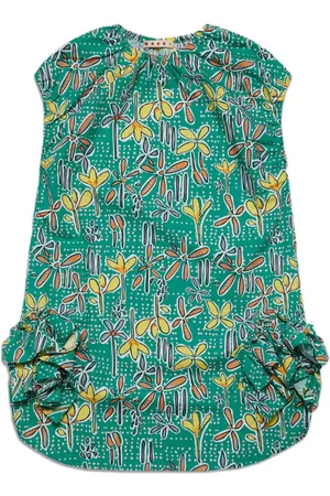 Marni Ruffle-detailed cotton dress