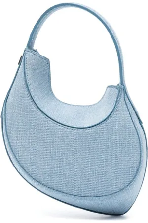 MUGLER Spiral Curve 02 denim mini bag