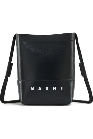 Marni Logo-print faux-leather crossbody bag