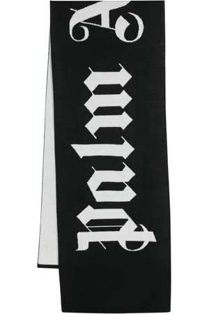 Palm Angels Logo-jacquard wool-blend scarf