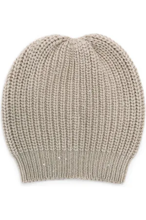 Brunello Cucinelli Purl-knit ribbed-trim beanie