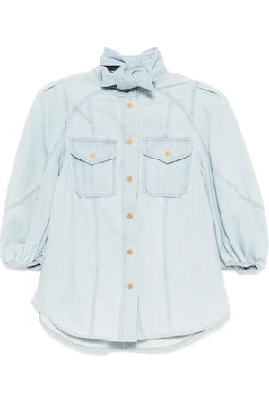 ZIMMERMANN Acacia denim lantern blouse