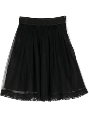 Msgm Lace-trim tulle skirt