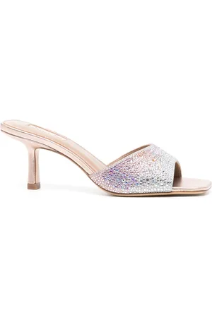 Nícoli Minerva 70mm crystal-embellished mules
