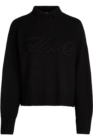 Karl Lagerfeld Logo-appliqué knitted jumper
