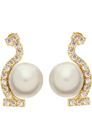 Salvatore Ferragamo Rhinestone-embellished faux-pearl earrings