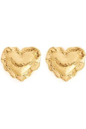 Nina Ricci Heart brass earrings