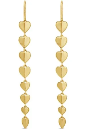 Dinny Hall Folded Heart Column drop earrings