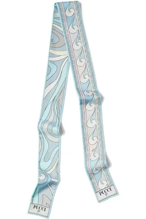 Puccini Marmo and Boucle-print silk twill scarf