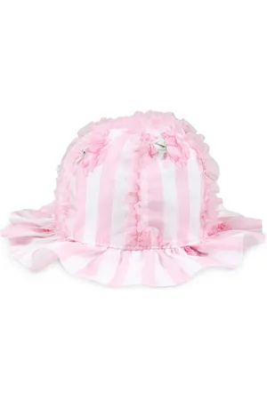 MONNALISA Striped satin bucket hat