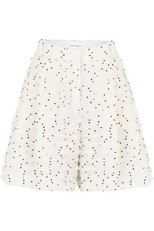 Nina Ricci Pleated tweed shorts