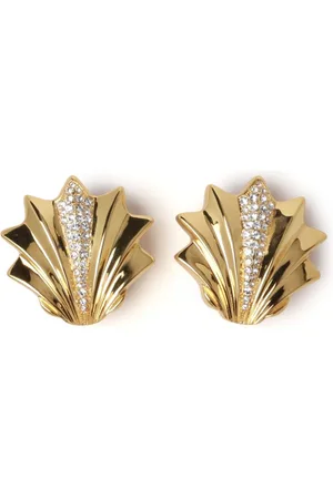 Julietta Large Metal Shell clip-on earrings
