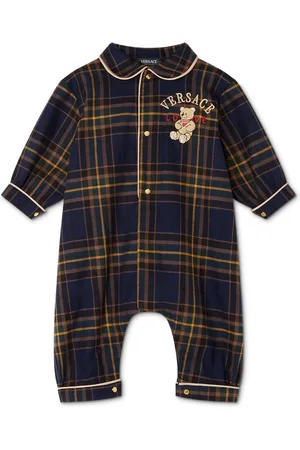 VERSACE Tartan Love Teddy sleepsuit