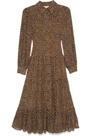 Michael Kors Cheetah-print midi dress