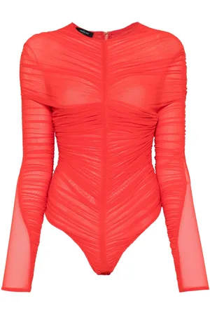 MUGLER Ruched bodysuit