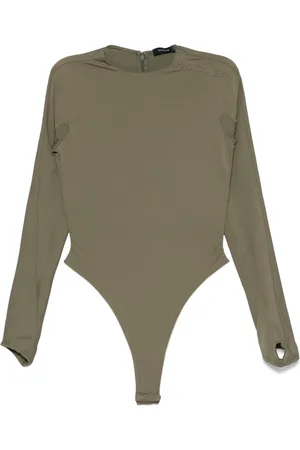 MUGLER Logo-embossed bodysuit