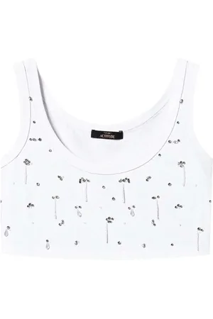 Twin-Set Embroidered cropped top