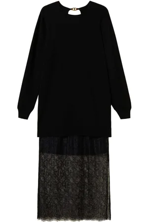 Twin-Set Lace-panelled dress