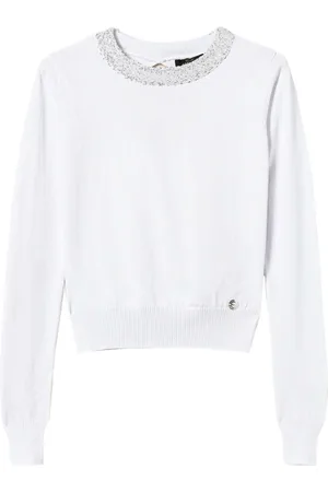 Twin-Set Sequin-embellished fitted jumper
