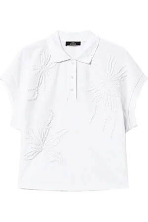 Twin-Set Embroidered piqu?? polo top
