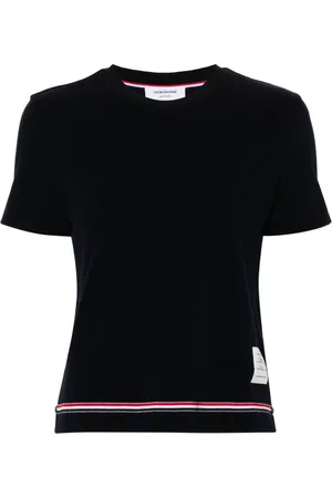 Thom Browne Piqu?? logo-patch jumper