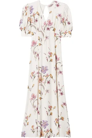 Twin-Set Floral-print crepe dress