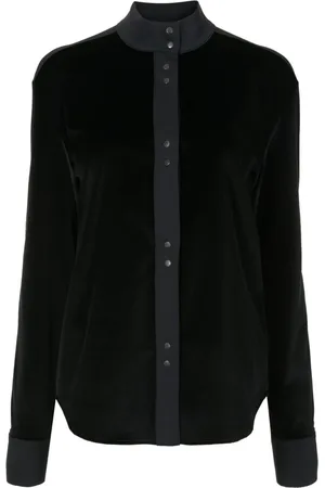 Gloria Coelho Long-sleeve velvet shirt