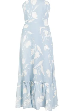 Reformation Arta floral-print strapless midi dress